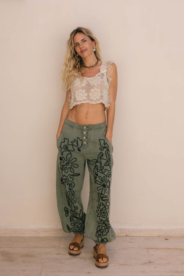 PANTALON BALLOON OATMILK